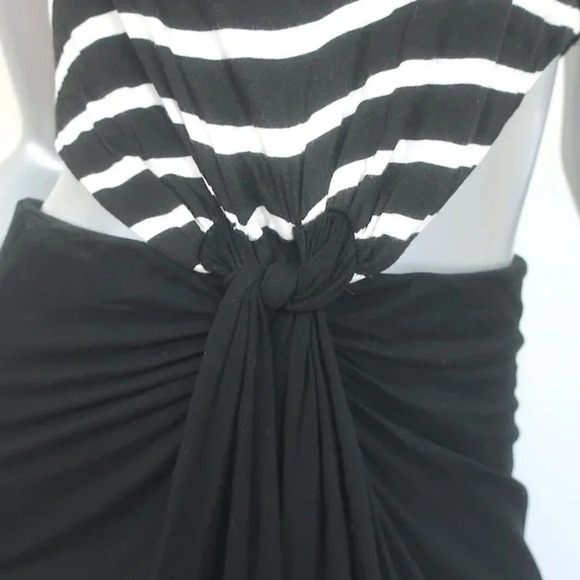 A.L.C. Cutout Maxi Dress Alejandro Black & White Striped Jersey Size XS - Picture 4 of 6